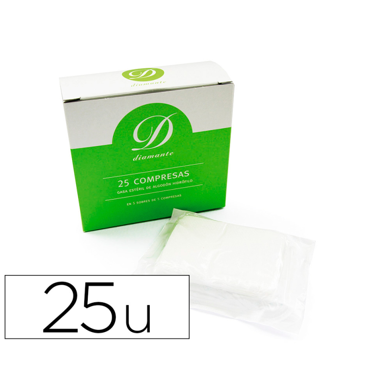 Gasa esteril algodon hidrofilo caja de 25 unidades