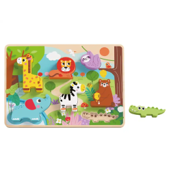 Puzle infantil imaginovo madera 3d animales +12 meses 8 piezas 29,5x22x1,7cm