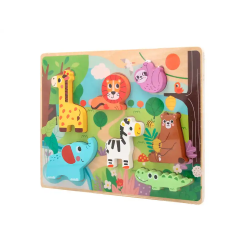 Puzle infantil imaginovo madera 3d animales +12 meses 8 piezas 29,5x22x1,7cm