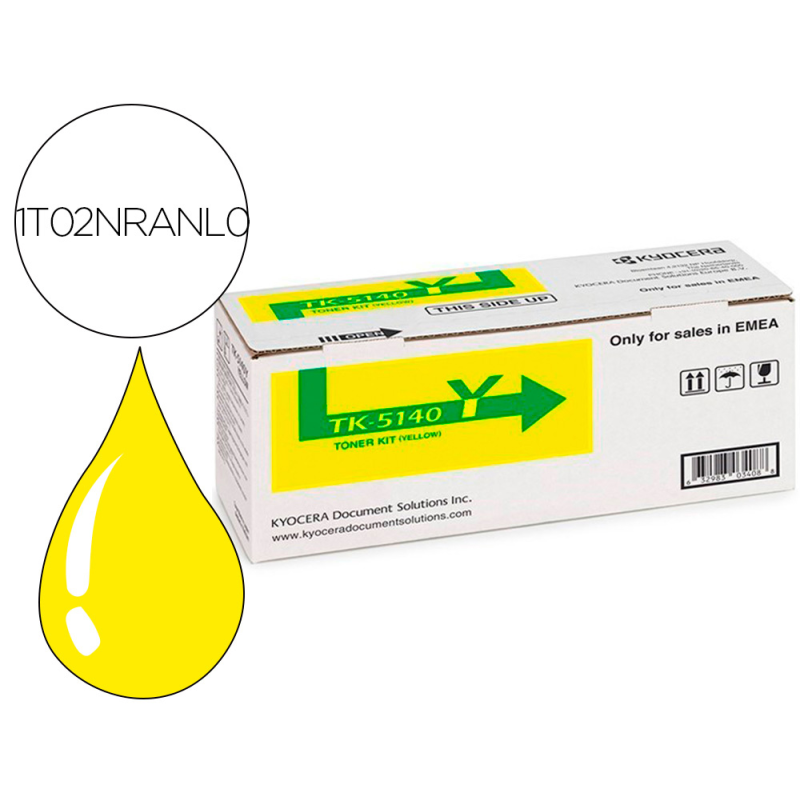 Toner tk-5140y kyocera ecosys m6530cdn, m6530cdn/kl3, p6130cdn, p6130cdn/kl3 amarillo tk5140