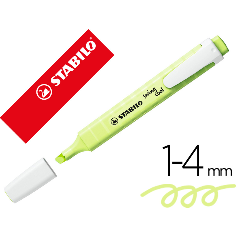 Rotulador stabilo fluorescente fino swing cool pastel chispa de lima