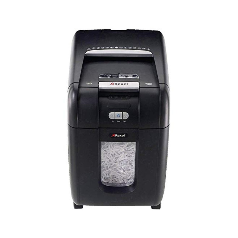 Destructora de documento rexel auto+130m capacidad de corte 130 hojas destruye clipsgrapas y tarjetas
