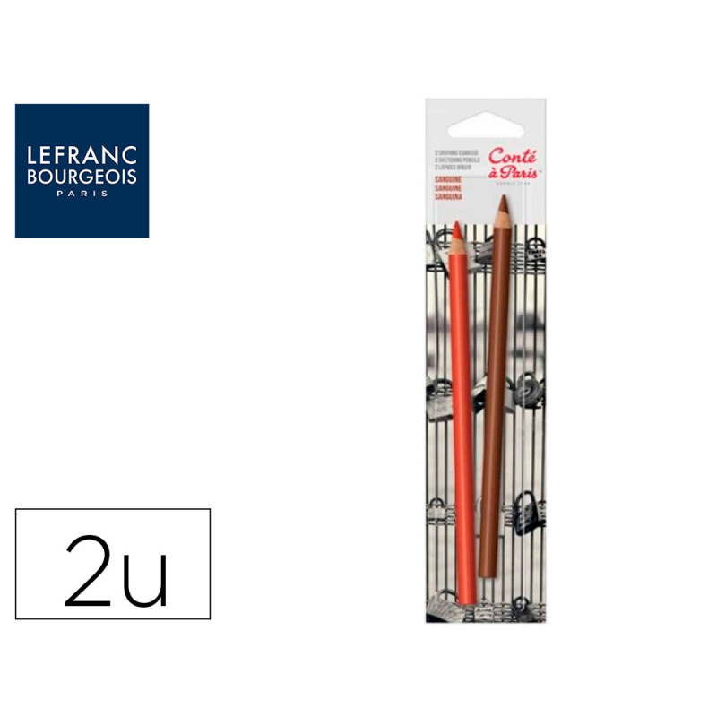 Lapiz conte a paris sanguina/sepia blister de 2 unidades