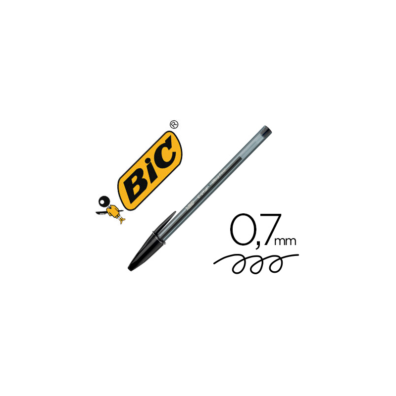 Boligrafo bic cristal ultrafine punta forma aguja 0,7 mm negro
