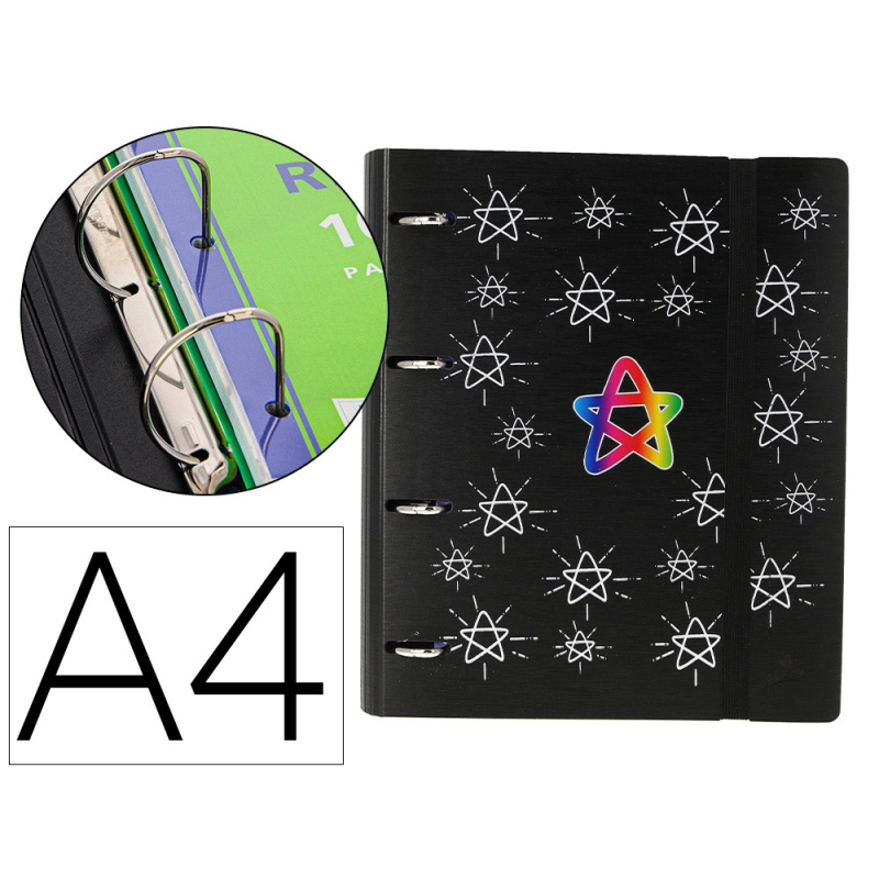 Carpeta 4 anillas 40 mm mixtas mariola polyfoam din a4 con recambio 100 h 90 gr separadores 6 posiciones