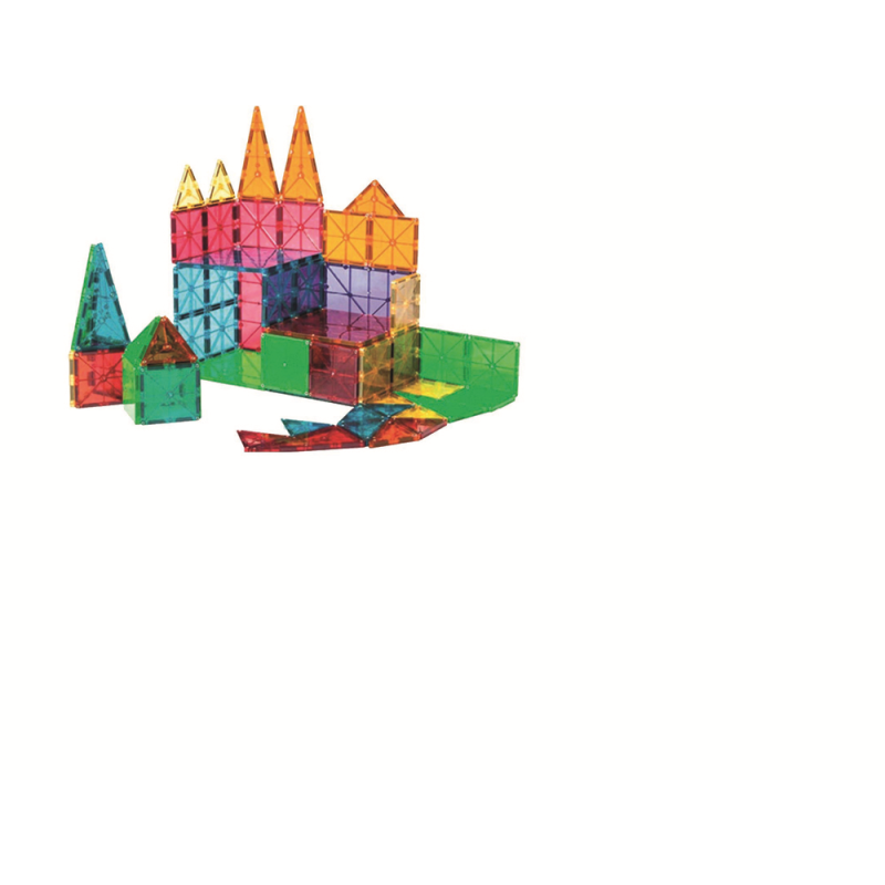 Juego de construccion amaya magtiles 104 piezas 3d formas y colores surtidos