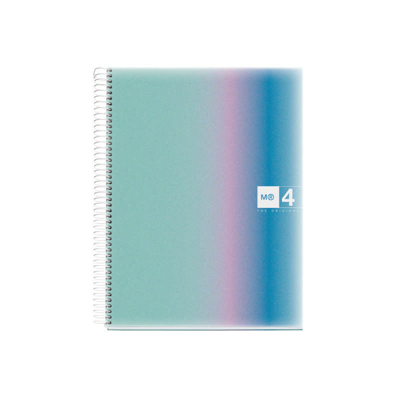 Cuaderno espiral miquelrius din a4 120 hojas 70 gr cuadro 5 mm tapa polipropileno aurora santorini