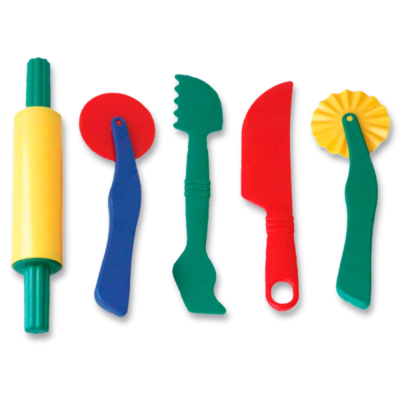 Instrumentos de modelar miniland para pasta blanda 22 cm set de 5 piezas