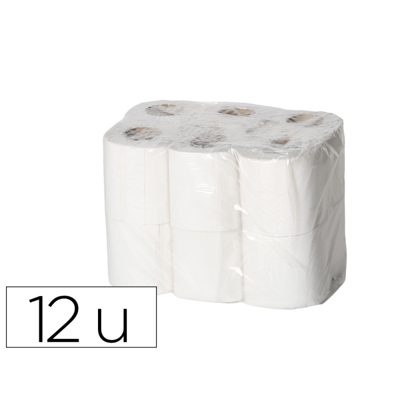 Papel higienico lucart ecologico 17 g 2 capas 20 m mandril 45 mm paquete de 12 rollos
