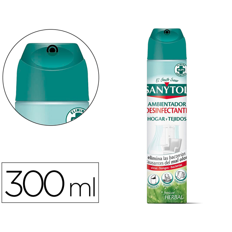 Ambientador sanytol desinfectante para hogar y tejidos spray bote de 300 ml