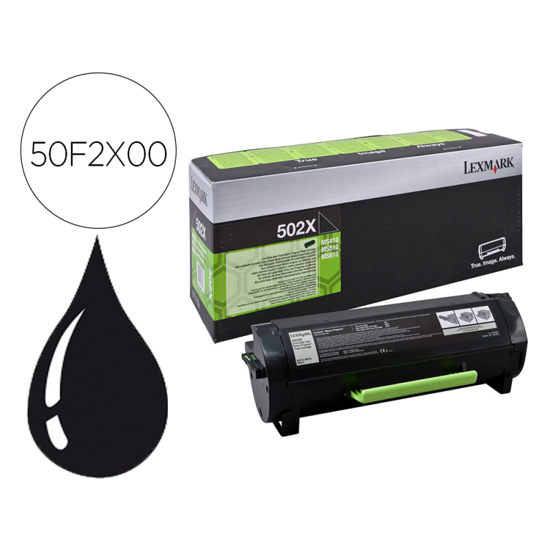 Toner lexmark 502xáms410 / ms510 / ms610 negro 10000 paginas
