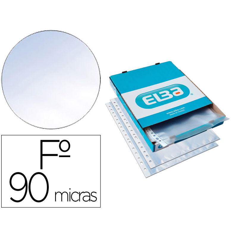 Funda multitaladro elba standard folio 90 micras piel naranja caja de 100 unidades