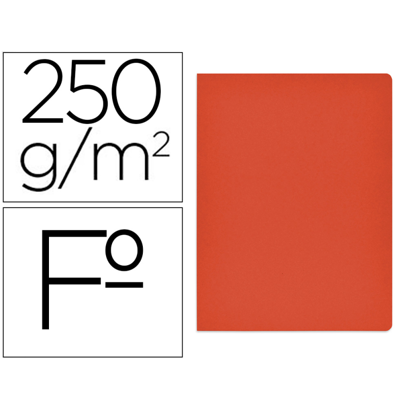 Subcarpeta cartulina gio simple intenso folio rojo 230g/m2