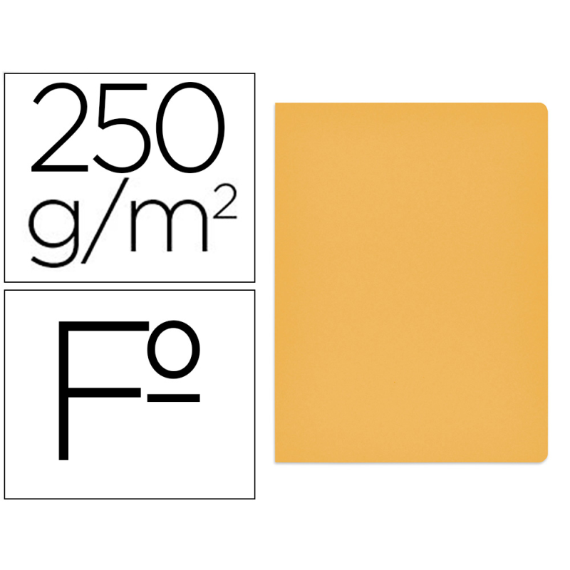 Subcarpeta cartulina gio simple intenso folio amarillo 230g/m2