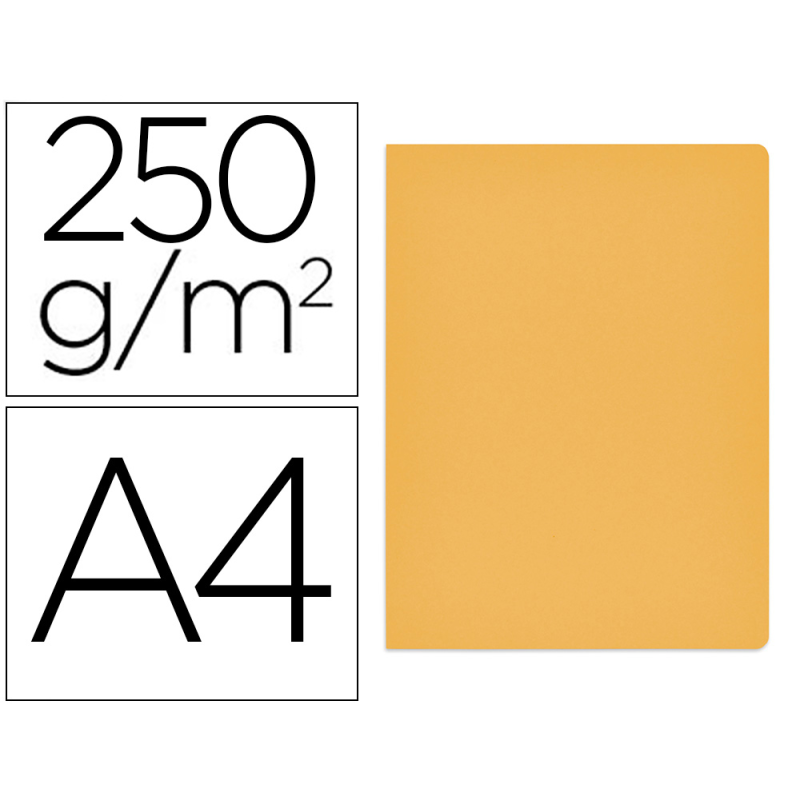 Subcarpeta cartulina gio simple intenso din a4 amarillo 230g/m2
