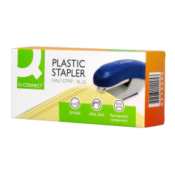Grapadora q-connect kf14205 plastico abs azul capacidad 20 hojas