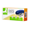 Grapadora q-connect kf14205 plastico abs azul capacidad 20 hojas