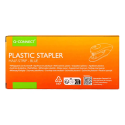 Grapadora q-connect kf14205 plastico abs azul capacidad 20 hojas