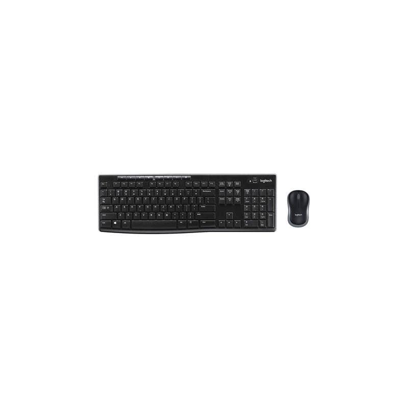 Set teclado + raton logitech mk270 inalambrico negro