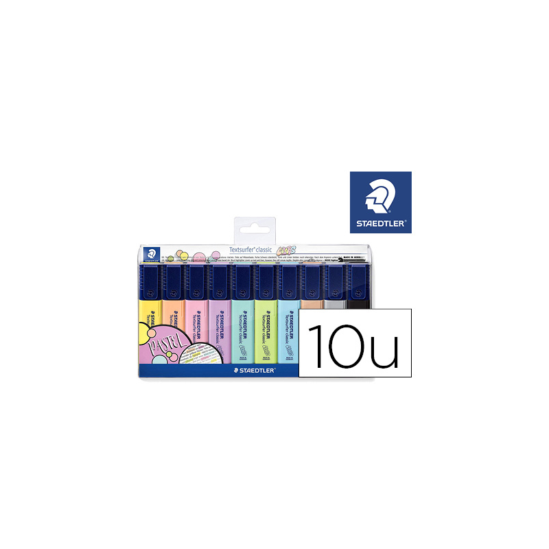 Rotulador textsurfer classic 364 pastel & vintage bolsa de 10 unidades colores surtidos