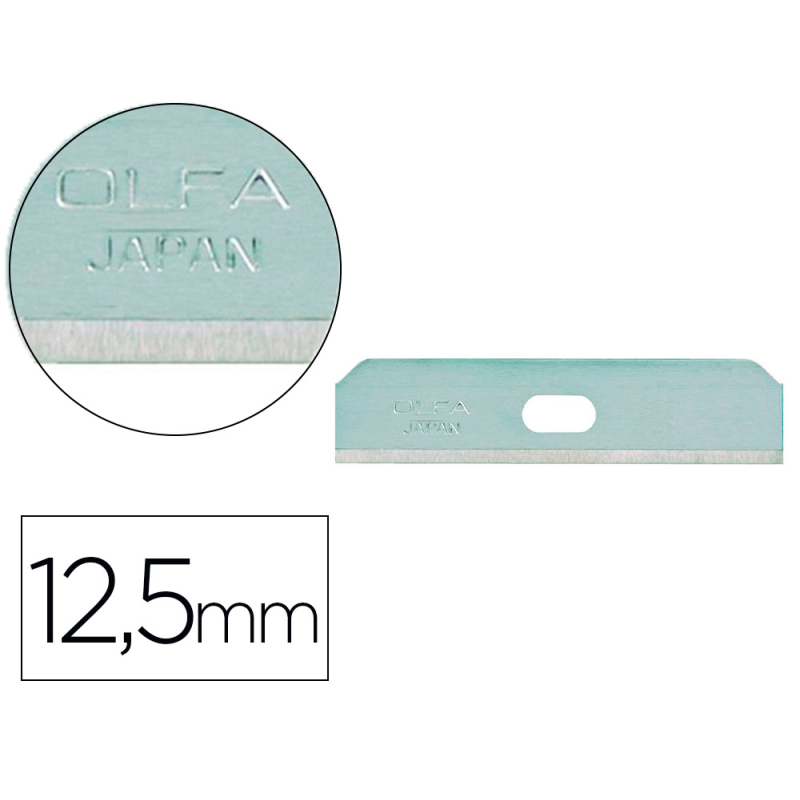 Repuesto cuter olfa ancho 12,5 mm blister de 10 unidades para cuter seguridad sk-7