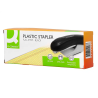 Grapadora q-connect kf14207 plastico abs negra capacidad 20 hojas medidas 177x43x67mm