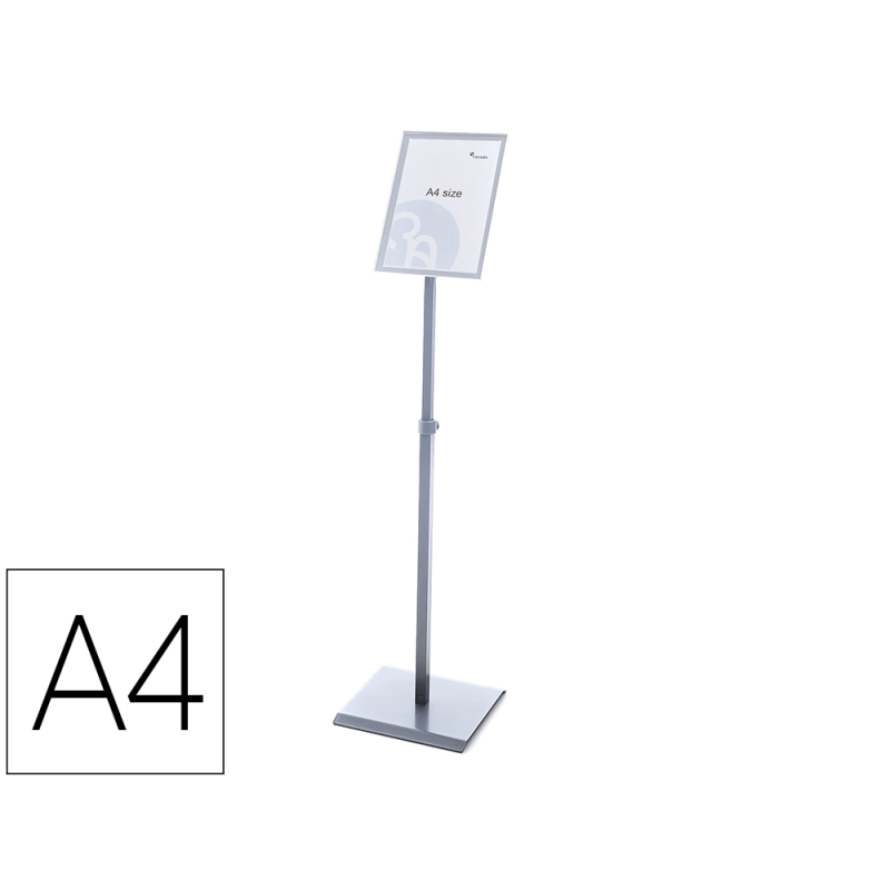 Expositor rocada de suelo magnetico rotativo 90 horizontal/vertical altura ajustable din a4