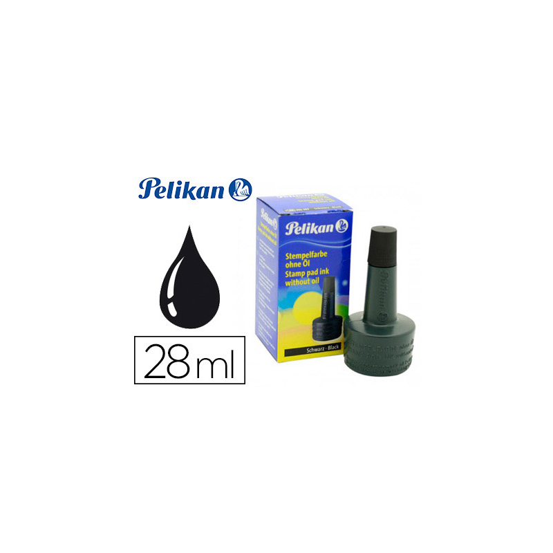 Tinta tampon pelikan negro bote 28 ml