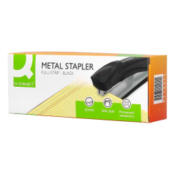 Grapadora q-connect kf14211 metalica negra capacidad 20 hojas