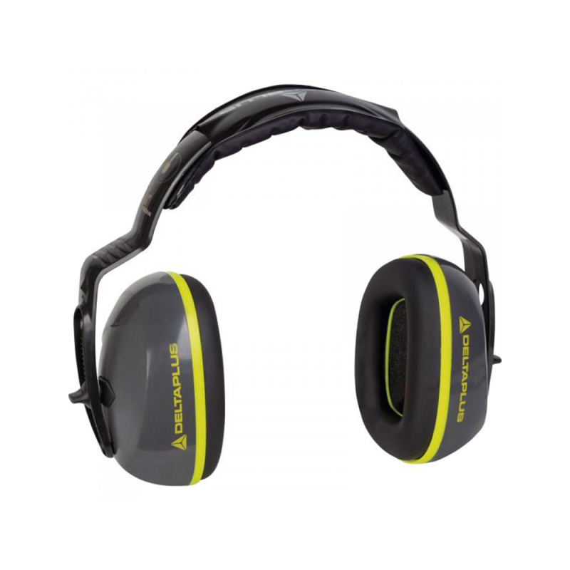Casco antiruido deltaplus con orejeras abs ajustable en altura norma snr 26 db color gris