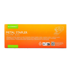 Grapadora q-connect kf14211 metalica negra capacidad 20 hojas