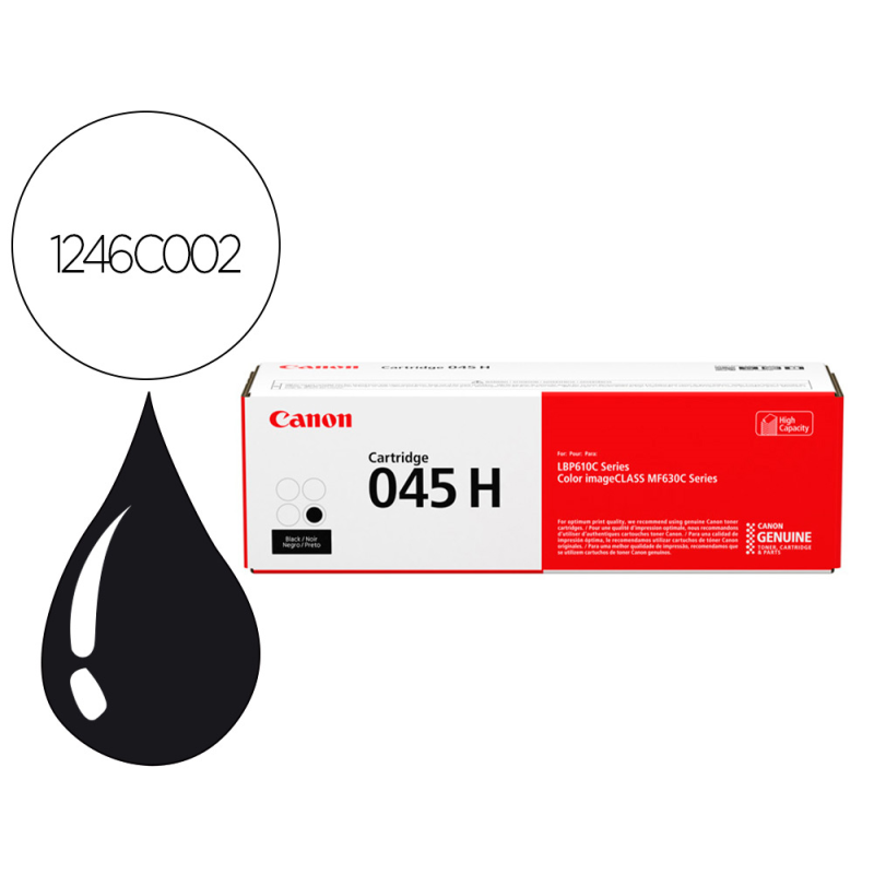 Toner canon 045 h i-sensys lbp611 / lbp613 negro 2800 paginas