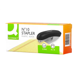 Grapadora q-connect kf14212 plastico capacidad 10 hojas usa grapas numero 10