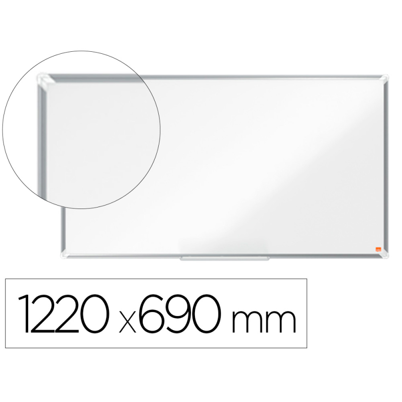 Pizarra blanca nobo premium plus acero vitrificado formato panoramico 55/' magnetica 1220x690 mm