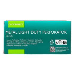 Taladrador q-connect kf14214 negro abertura 1 mm capacidad 10 hojas