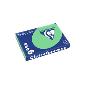 Papel color trophee a3 80gr verde pastel paquete de 500 hojas