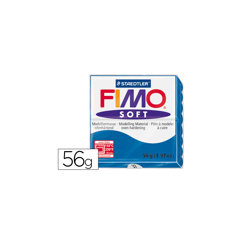 Pasta staedtler fimo soft 57 gr color azul