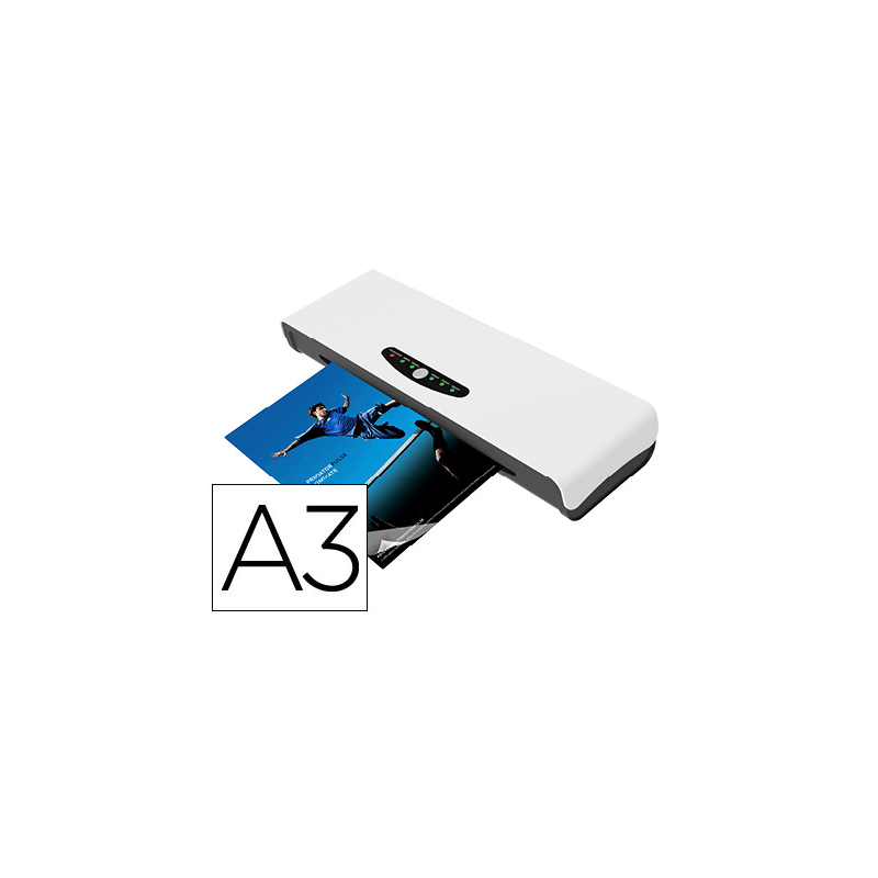 Plastificadora q-connect din a3 alto rendimiento frio/ caliente cuatro rodillos hasta 250 mc