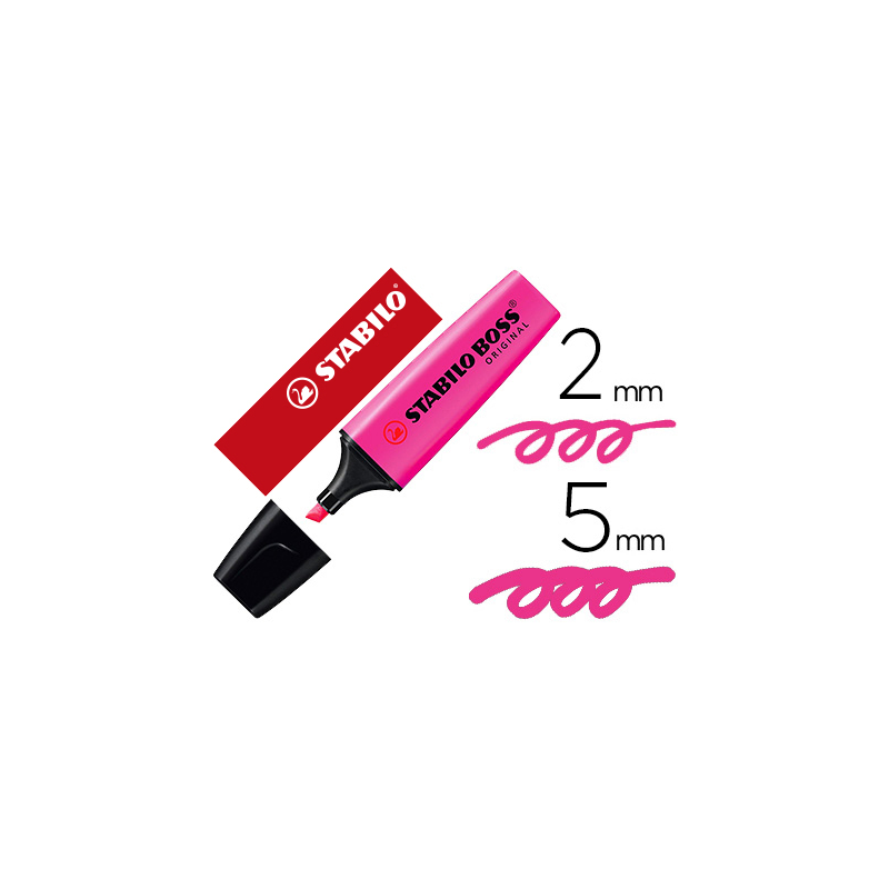 Rotulador stabilo boss fluorescente 70 magenta