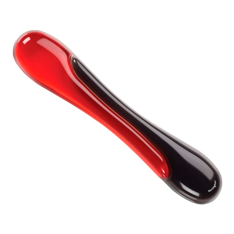 Reposamuñecas kensington duo gel teclado color negro/rojo 240x182x25 mm