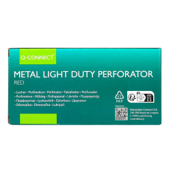 Taladrador q-connect kf14216 rojo abertura 1 mm capacidad 10 hojas