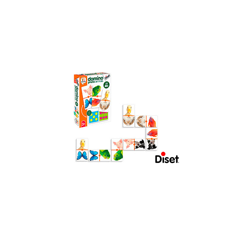 Juego diset educativo domino photo animals