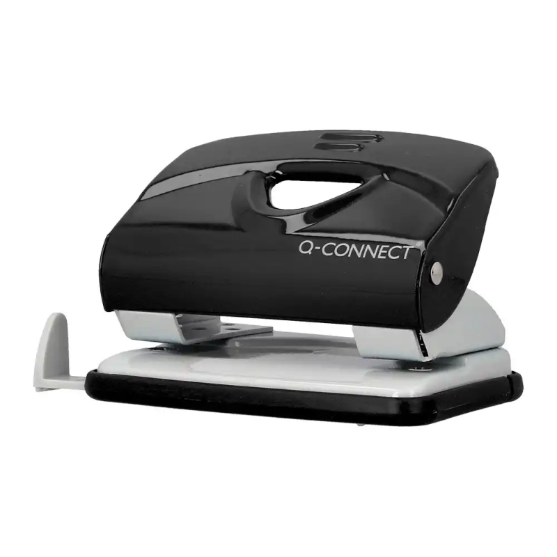 Taladrador q-connect kf14217 negro abertura 2 mm capacidad 20 hojas