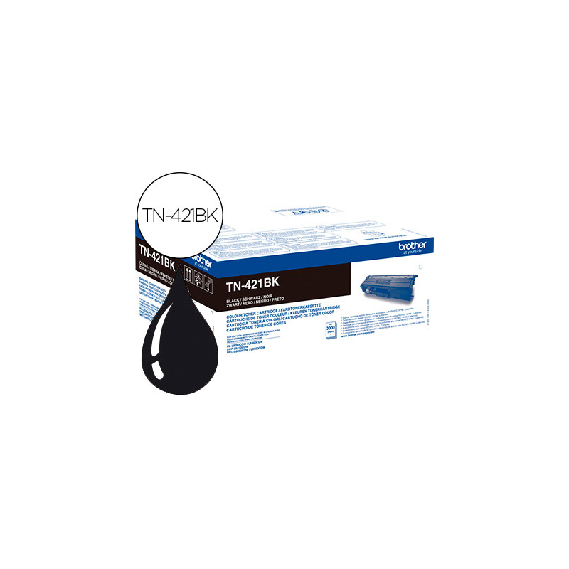 Toner brother tn-421 para dcp-l8410 cdn / 8410 cdw / hl-l8260 cdw / mfc-l8360 cdw / 8690 cdw / 8900 cdw negro