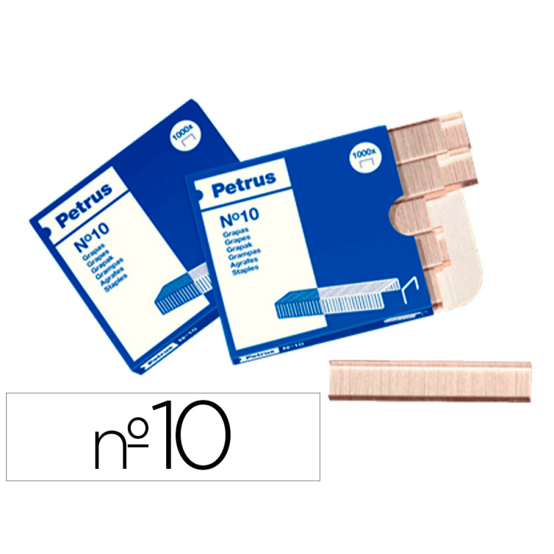 Grapas petrus n 10 galvanizada caja de 1000 unidades