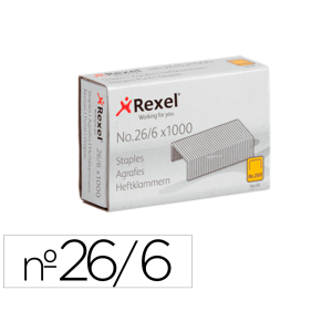 Grapas rexel 26/6 mm...
