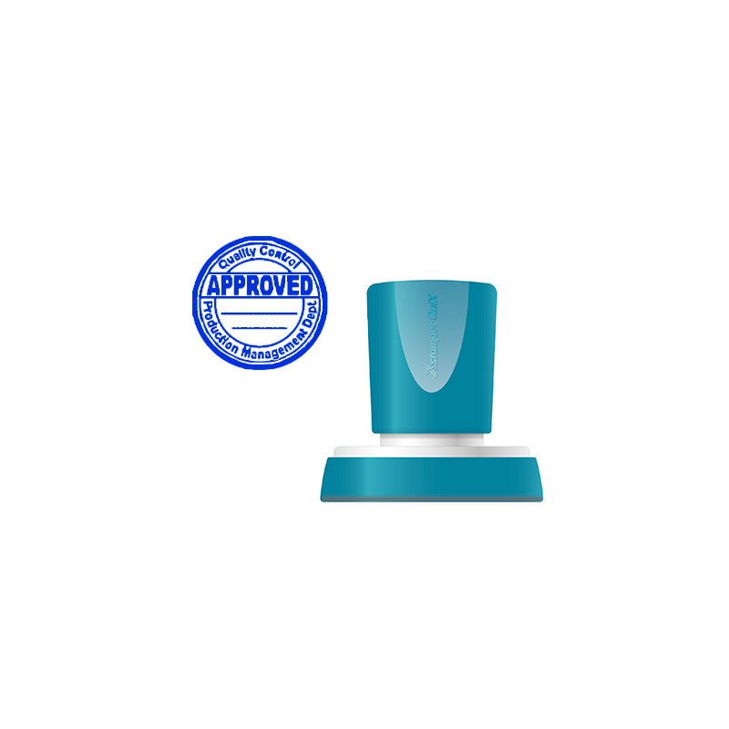 Sello x'stamper quix personalizable color azul redondo diametro 38 mm q-53