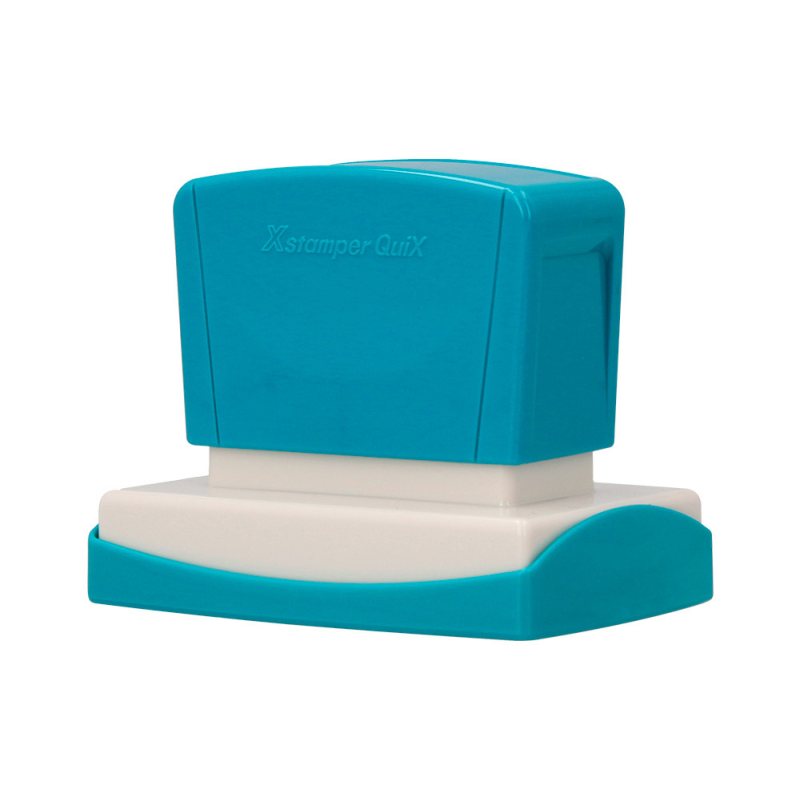 Sello x'stamper quix personalizable color azul medidas 36x61 mm q-16