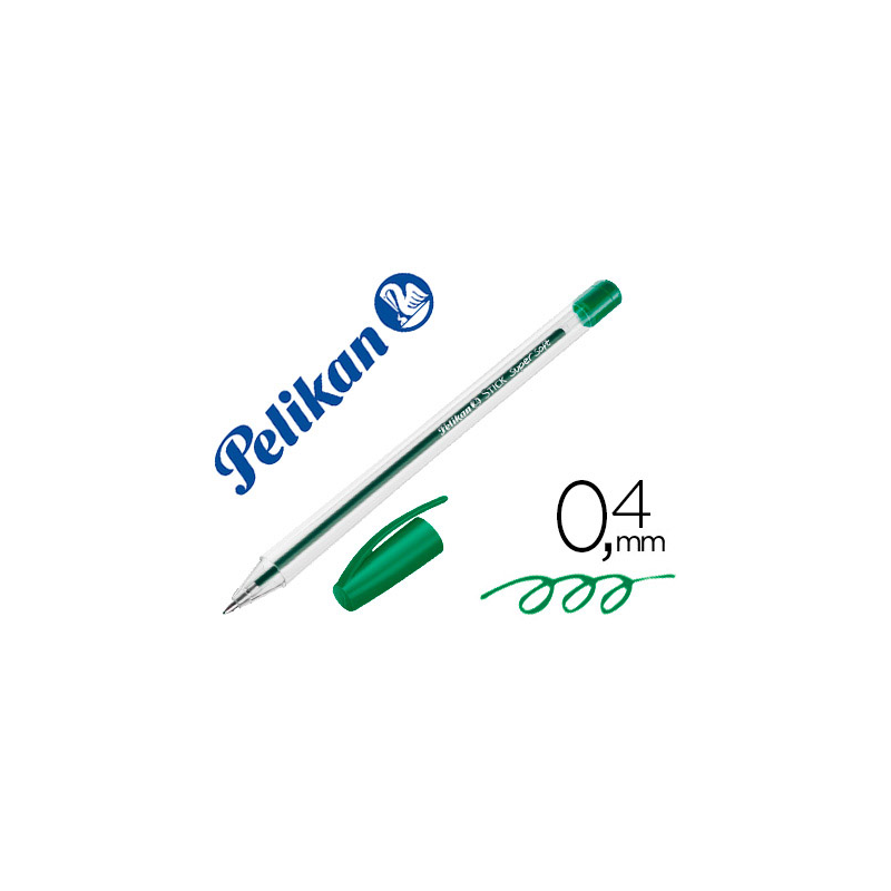 Boligrafo pelikan stick super soft verde