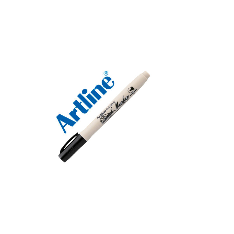 Rotulador artline supreme brush pintura base de agua punta tipo pincel trazo variable negro